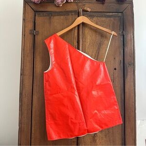 CALVIN KLEIN 205W39NYC red coated top